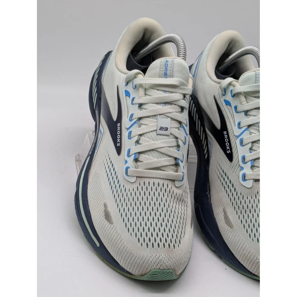 Brooks Adrenaline GTS 23 Women's Running Shoes Size 10.5 B White Blue Stability
